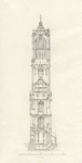 39897 Doorsnede van de Domtoren te Utrecht.